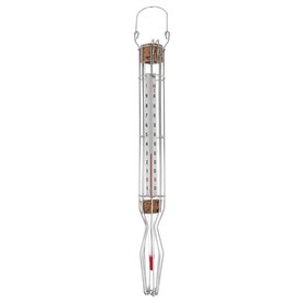 Lantelme Thermomètre pour aliments pour la conservation110 °C analogique dans un support en fil métallique 4419