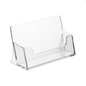 Lot de 10 porte-cartes de visite transparents - Format paysage