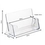 Lot de 10 porte-cartes de visite transparents - Format paysage