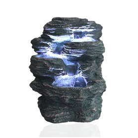 Fontaine d'intérieur Niagara avec éclairage LED Fontaines de Jardin Cascade Fontaine de Table