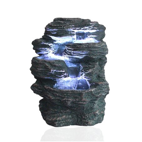 Fontaine d'intérieur Niagara avec éclairage LED Fontaines de Jardin Cascade Fontaine de Table