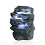 Fontaine d'intérieur Niagara avec éclairage LED Fontaines de Jardin Cascade Fontaine de Table