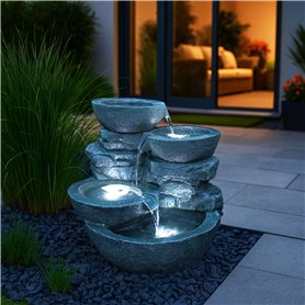 Fontaine Cascades de chez Arnusa avec éclairage à Del Fontaine de Jardin Fontaine d’intérieur