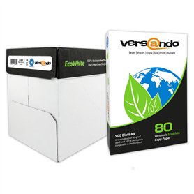 Versando - Papier Écologique Multi-usage A4 80g - Papier recyclé - Ramettes de 2500 feuilles