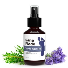 Anti mycose des pieds BIO de Sana Piede |100 ml| Spray pour Soin des Pieds |Soins Antifongique naturel |Huile essentielle Arbre