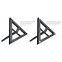 Pronomic SLS-10 2x Trépied pour Studio Monitor - Hauteur réglable de 80 cm à 130 cm, base triangulaire, pieds en caoutchouc, pie