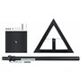 Pronomic SLS-10 2x Trépied pour Studio Monitor - Hauteur réglable de 80 cm à 130 cm, base triangulaire, pieds en caoutchouc, pie