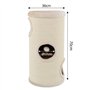 lionto Tonneau griffoir en sisal avec Balle de Jeu et Bord en Peluche, Hauteur 70 cm, Arbre à Chat Stable pour Petits et Grands 
