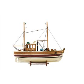 aubaho Modèle de Navire Maquette de Navire de pêche Bois 45cm Pas de kit