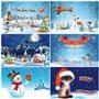 100 cartes de Noël dans une boîte: ensemble composé d'un mélange coloré de cartes postales (14,8 x 10,5 cm) avec 25 motifs diffé