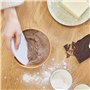 Set de coupe pâte: 3 raclettes à pâte pour la pâtisserie - Spatule couteau pour la cuisine - Materiel boulangerie coupe gateau L