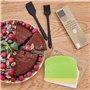 Set de coupe pâte: 3 raclettes à pâte pour la pâtisserie - Spatule couteau pour la cuisine - Materiel boulangerie coupe gateau L