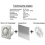 Diamètre : 125 mm en acier inoxydable avec design badventilator par microprocesseur pour le réglage de la vitesse, minuterie et 