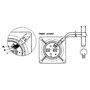 Ventilateur CATA E-100 GTH avec clapet anti-retour Minuterie de contrôle de l'humidité - Capteur d'humidité LED - Écran avant en