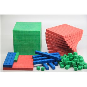 WISSNER® AKTIV lernen - Ensemble de calcul décimal coloré Montessori