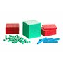 WISSNER® AKTIV lernen - Ensemble de calcul décimal coloré Montessori, 121 pièces, en boîte Carton - RE-Wood®