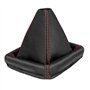 L&P A0026 Soufflet de levier de vitesses 100 % en cuir véritable En noir avec piqûre rouge