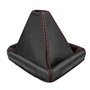 L&P A0026 Soufflet de levier de vitesses 100 % en cuir véritable En noir avec piqûre rouge