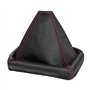 L&P A0026 Soufflet de levier de vitesses 100 % en cuir véritable En noir avec piqûre rouge