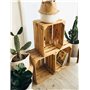 Caisses en Bois en lot : caisses à Fruits Vintage Originales pour la Construction de Meubles ou comme décoration, caisses à Pomm