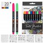 int!rend Lot de 20 marqueurs textiles de couleur
