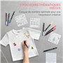 int!rend Lot de 20 marqueurs textiles de couleur, résistants au lavage en machine, pour textiles, chaussures, t-shirts et sacs a