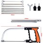 Kit de scie à métaux 12 en 1 - Scie à main multifonction pour camping et extérieur - Mini scie à fil universelle avec valise - S