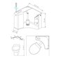 Structio International Réservoir de chasse d'eau d'angle en plastique pour WC - Réservoir de chasse d'eau - Réservoir de chasse 