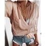 Happiness Boutique Femmes Collier Cercle Multi Rangs Plaqué Or | Collier Délicat à Deux Chaînes et 2 Pendentifs Disque Rond