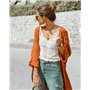 Happiness Boutique Femmes Collier Cercle Multi Rangs Plaqué Or | Collier Délicat à Deux Chaînes et 2 Pendentifs Disque Rond