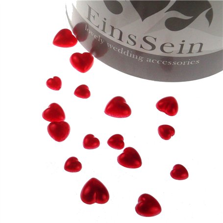 EinsSein 50g Perles Coeur Mix 5-10mm Rouge Brillant Confetti Paillette Paillettes confiti Mariage Sortie eglise Decoration Table