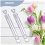 EinsSein personnalisé Bulles de Savon Mariage Lunettes à cœur Rose - Blanc 48 pièces | Bulles de Savon avec Autocollant comme Ca