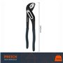 Presch Pince multiprise - 240 mm longue noire à réglage rapide - Pince universelle robuste - Poignée ergonomique en caoutchouc -