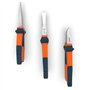 Presch Jeu de 3 pinces - Lot professionnel avec pince à becs 1/2 rond, pince coupante 160 mm et pince universelle 180 mm - Set d