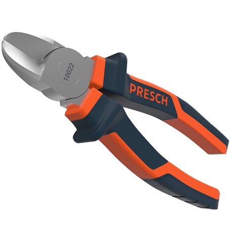 Presch Pince coupante de côté 160 mm - Coupe-câble professionnel trempé pour une coupe précise - Pince électricien avec poignée