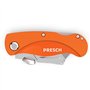 Presch Cutter à lame fixe - Cutter professionnel pliant très tranchant en métal avec 10 lames de rechange pour moquettes et tapi