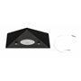 TRANGO 6740-45 Lot de 4 éclairage d'armoire de cuisine noir mat *COOK* encastrable - spot encastré avec module LED 4x 4,8 watts 