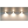TRANGO 6740-45 Lot de 4 éclairage d'armoire de cuisine noir mat *COOK* encastrable - spot encastré avec module LED 4x 4,8 watts 