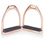 Equinate Luna Lot de 2 étriers 10 cm en or rose – Avec surface antidérapante en caoutchouc – Pour adultes et enfants