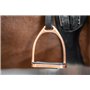 Equinate Luna Lot de 2 étriers 10 cm en or rose – Avec surface antidérapante en caoutchouc – Pour adultes et enfants