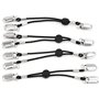 SCHEFFLER-Home Tendeurs élastiques/Set de 4 / Tendeurs draps housses réglables en noir avec clips métalliques et élastique rond