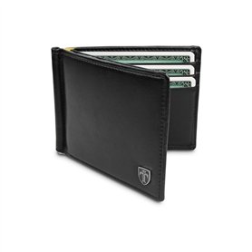 TRAVANDO Portefeuille avec Pince à Billets Vienna Etui RFID Blocage Contre Piratage Bancaire - Mince Porte-Monnaie avec Clip en