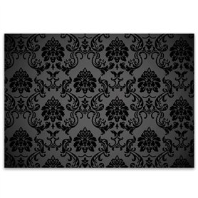 younikat 100 Sets de Table avec Ornement Noir | DIN A3 Rectangle I sous-Mains napperon Papier décoration Modern Usage Unique | M