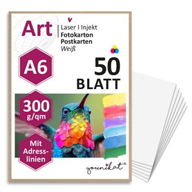 Lot de 50 cartes postales vierges à personnaliser I dv_340 I Format A6