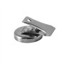 Magnetastico | 4 Aimant Extra Forte Pinces en métal | 2 kg force d'adhérence (vertical) & chromé | Super aimants en ferrite Clip