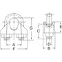 Constrabo® | 10 x Serre-câbles étrier acier pour Câble 5 mm DIN 741 | Câble métallique clips en acier zingué | Selle de pince de