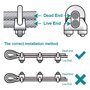 Constrabo® | 10 x Serre-câbles étrier acier pour Câble 5 mm DIN 741 | Câble métallique clips en acier zingué | Selle de pince de
