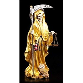 Santa Muerte Figurine Couleurs d'or - Reaper Moissonneur Le allerheilgste Tod