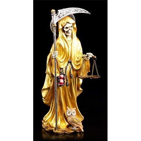 Santa Muerte Figurine Couleurs d'or - Reaper Moissonneur Le allerheilgste Tod