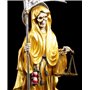 Santa Muerte Figurine Couleurs d'or - Reaper Moissonneur Le allerheilgste Tod